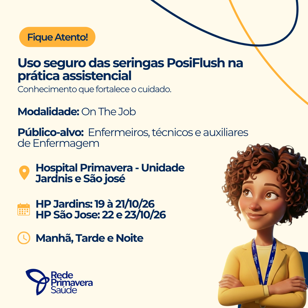 Uso seguro das seringas PosiFlush na prática assistencial