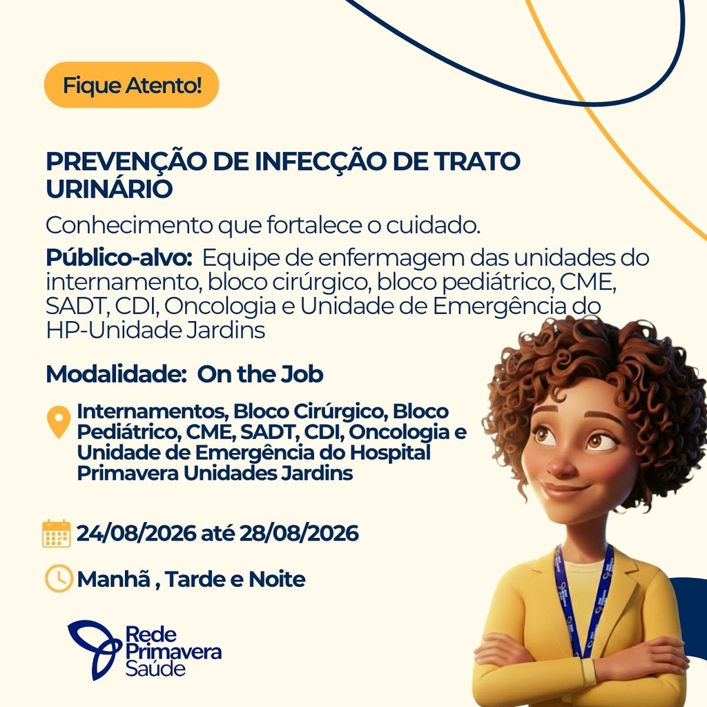 Avaliação de Reação - Prevenção de Infecção de Trato Urinário