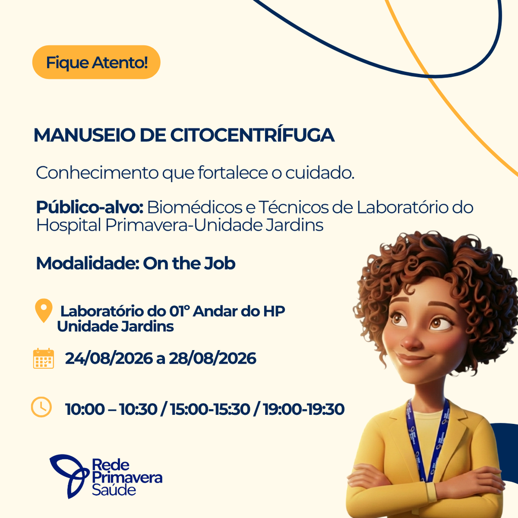 Avaliação de Reação - Manuseio de Citocentrífuga