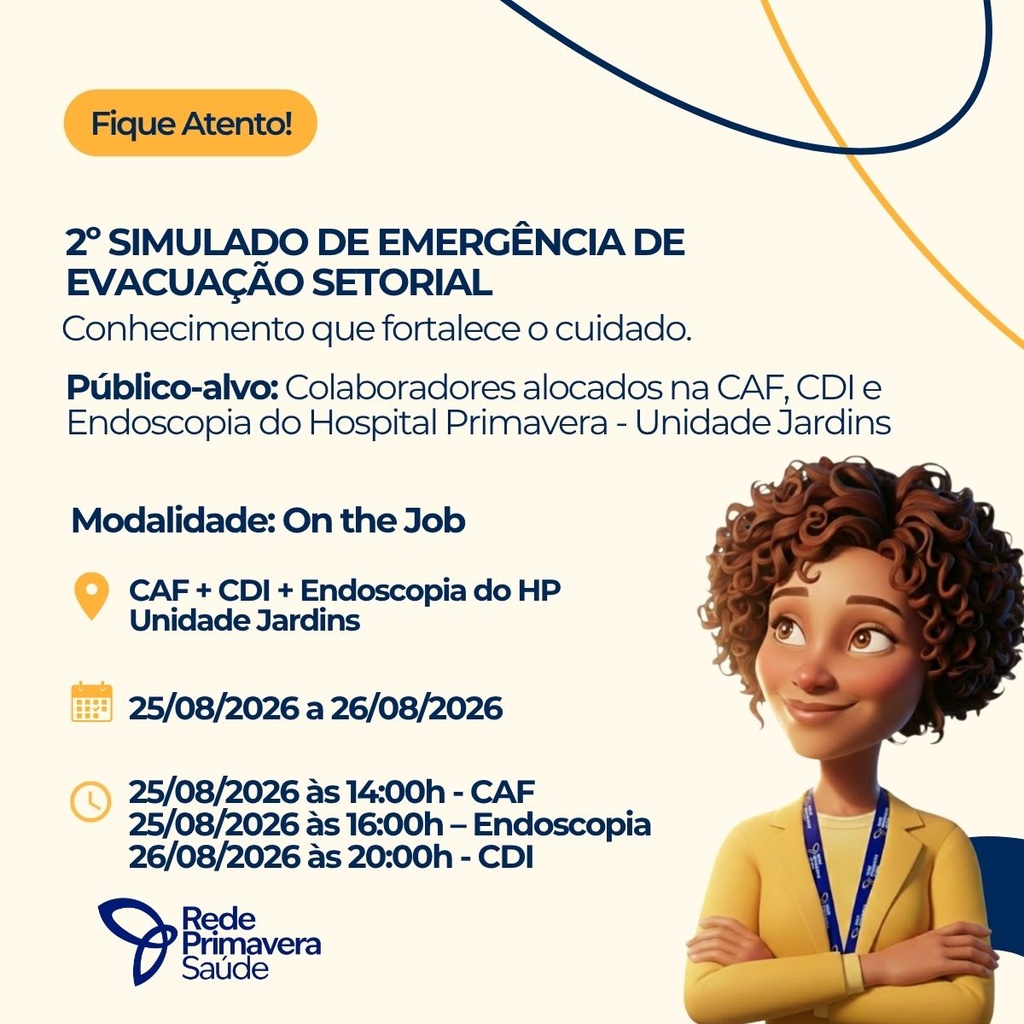 Avaliação de Reação - 2º Simulado de Emergência de Evacuação Setorial 