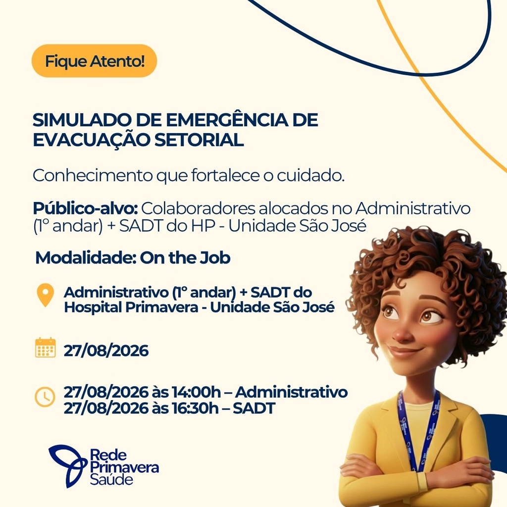Avaliação de Reação -  Simulado de Emergência de Evacuação Setorial  HP - SJ