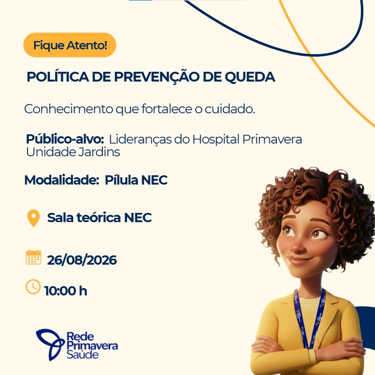 Avaliação de Reação e de Eficácia - Política de Prevenção de queda